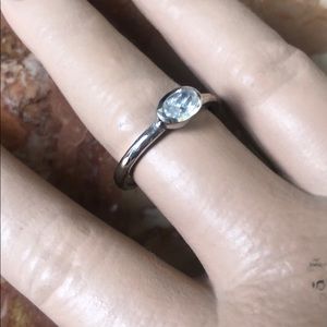 Silpada size 9 sterling and CZ ring R2463